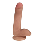 XR BRANDS FINE DILDO WITH FLESH TESTICLES EASY RIDERS 15'25 CM