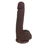 XR BRANDS FINE DILDO WITH BROWN TESTICLES EASY RIDERS 17'80 CM