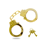 Metal Gold Handcuffs - Toy Joy 