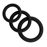 3 Silicone quality Penis Rings Black - Kinksters