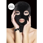 Shots Ouch Velvet Mask with Eye & Mouth Opening Black
