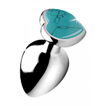 Gemstones Turquoise Heart Large Anal Plug