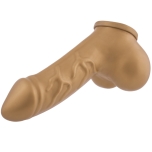 Latex Penis Extension Danny 11.5.cm - Gold - Realistic Veins - Ball Sack