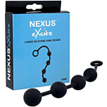Nexus Excite Large Silicone Anal Beads Black 30cm
