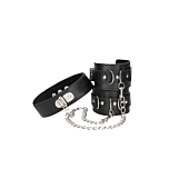 Bonded Leather Collar With Hand Cuffs 
