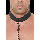 Neoprene Collar With Leash Black