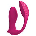 Pipedream - Threesome Double Ecstacy Silicone Vibrator with Remote - Pink
