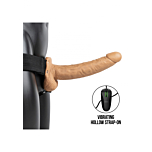 Realrock - Vibrating Hollow Strap-on with Balls - 9" / 23 cm