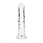 Straight Realistic Dildo with Suction Cup Clear