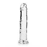 Straight Realistic Dildo with Suction Cup 8'' Clear